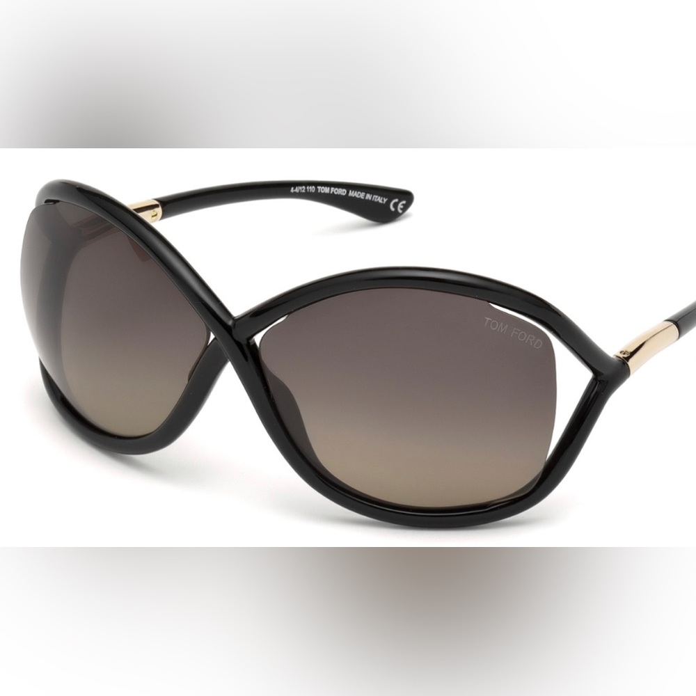 Tom Ford Black Gradient Smoke Women's Sunglasses polarized Model: Whitney, TF9 - Picture 1 of 11